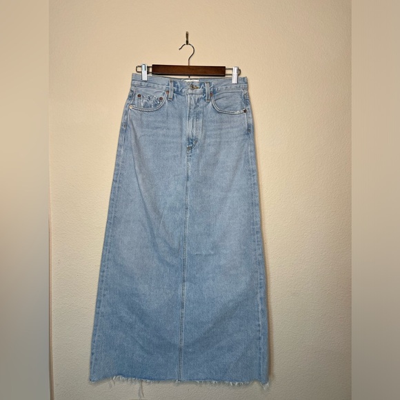 (26) AGOLDE Hilla longline denim skirt - Picture 2 of 6